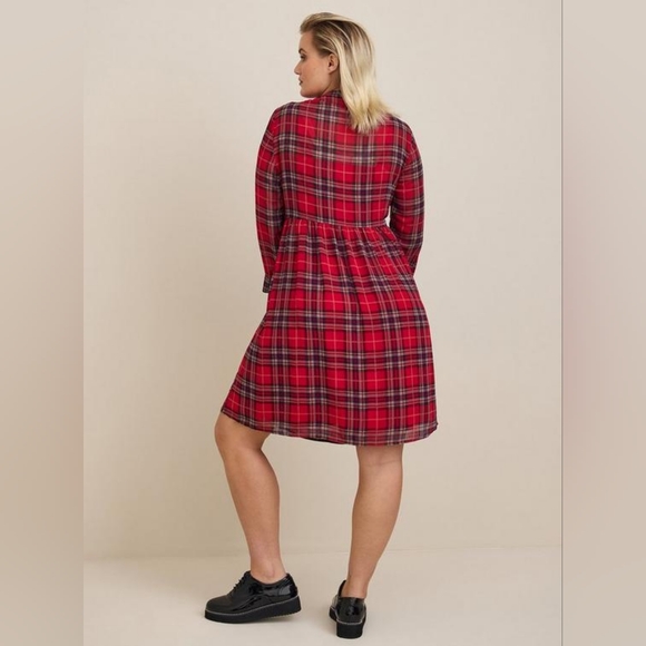 NWT Torrid Mini Chiffon Button Front Shirtdress 3 - Picture 2 of 11